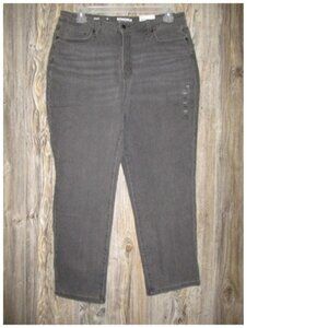 Sonoma New Womens Sz 16 Straight High Rise Vintage Style Gray Jeans